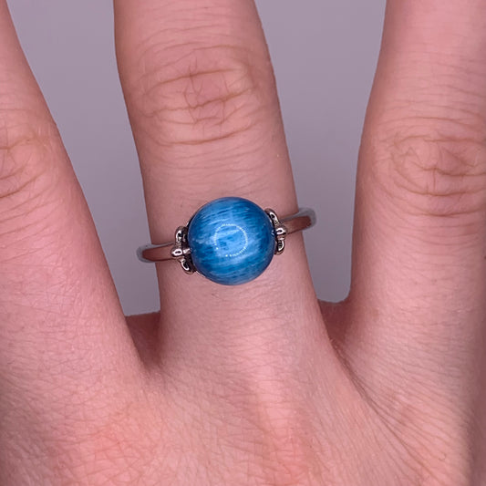 Blue Apatite Spinner Ring