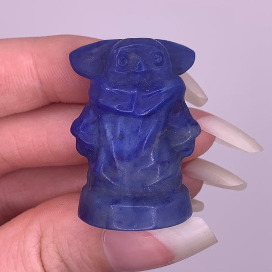 Blue Aventurine Baby Yoda Mini Carving