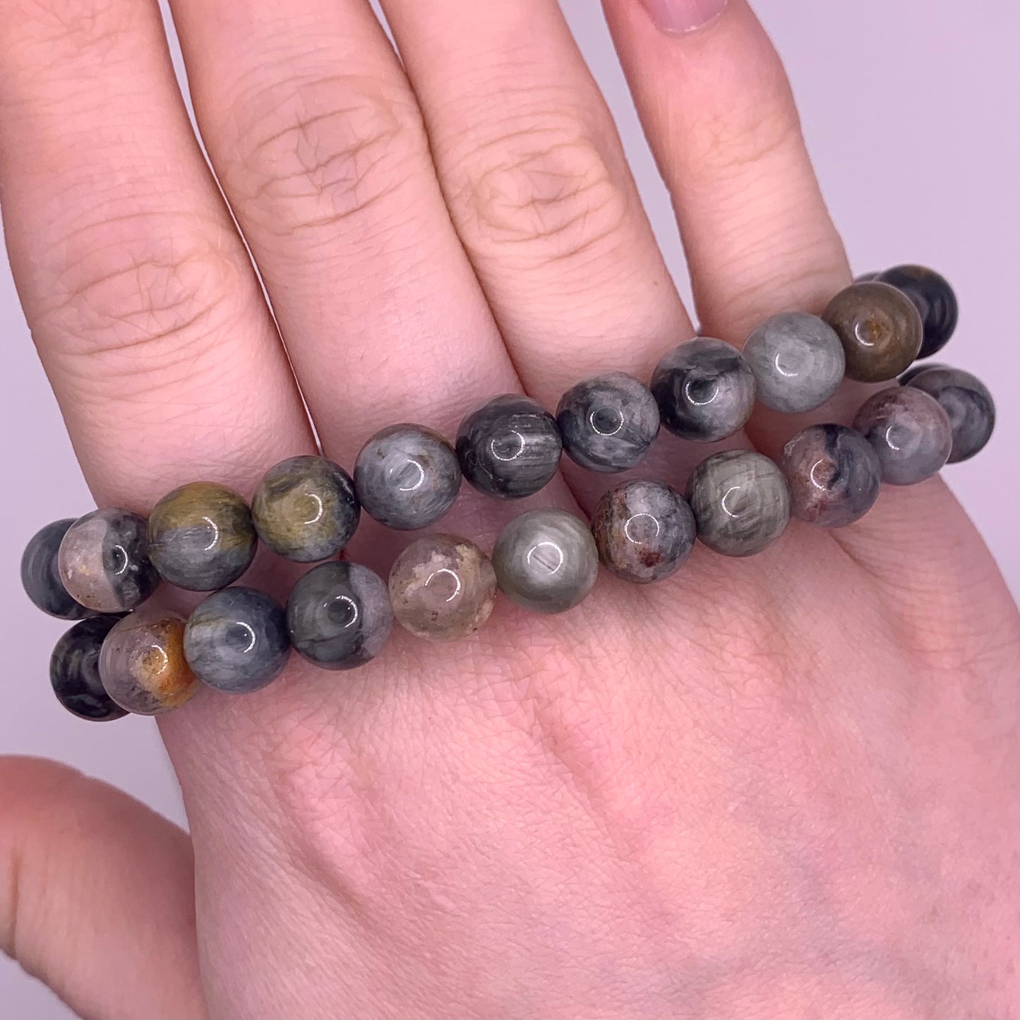 8mm Cats Eye Bead Bracelet