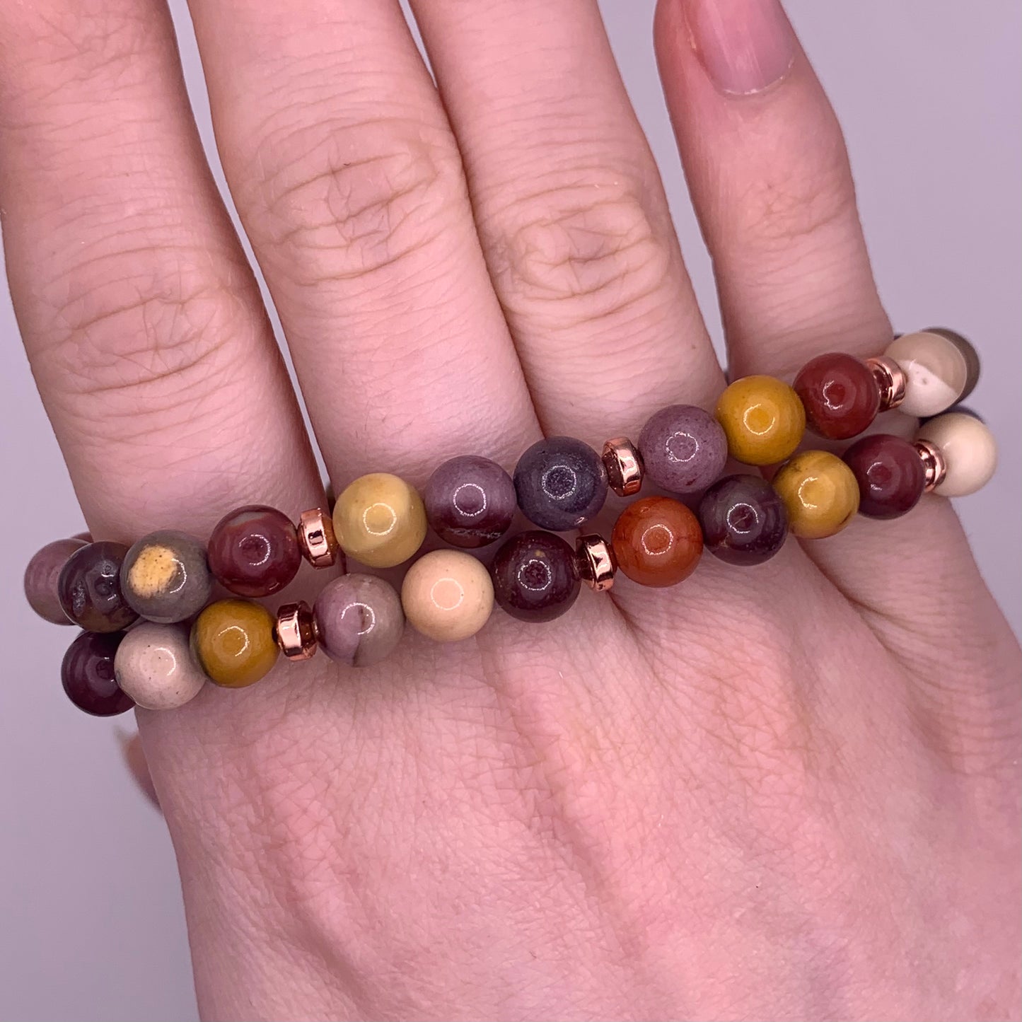 6mm Mookaite Bead Bracelet