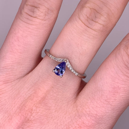 .925 Sterling Silver Tanzanite Ring