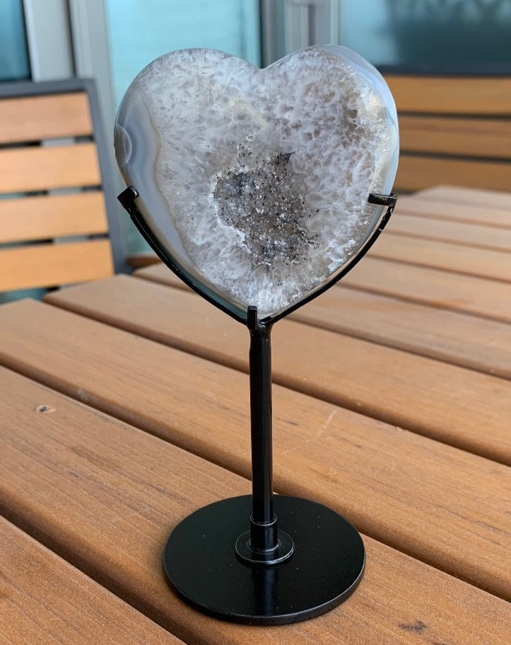 Druzy Agate Heart