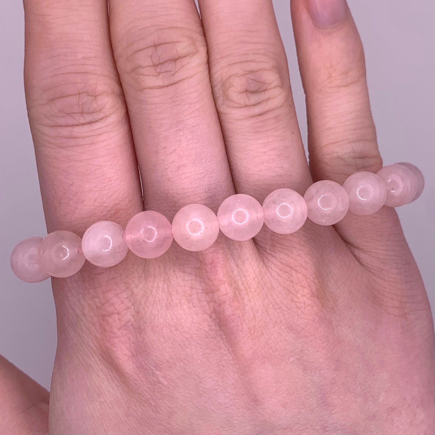 8mm Rose Quartz Bead Bracelet