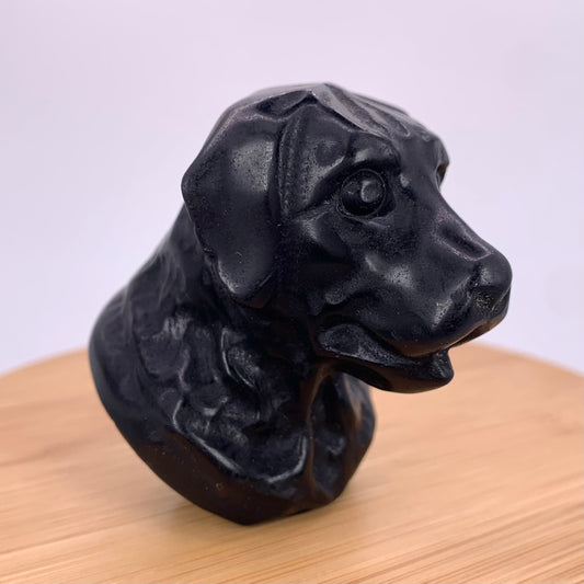 Obsidian Dog Bust