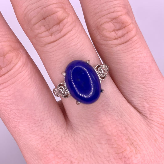 .925 Sterling Silver Lapis Lazuli Ring
