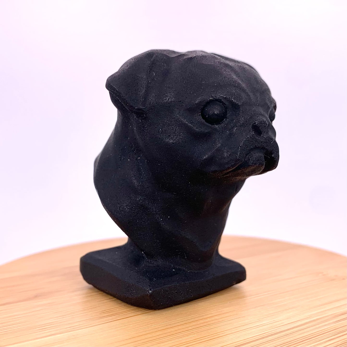 Obsidian Pug Bust