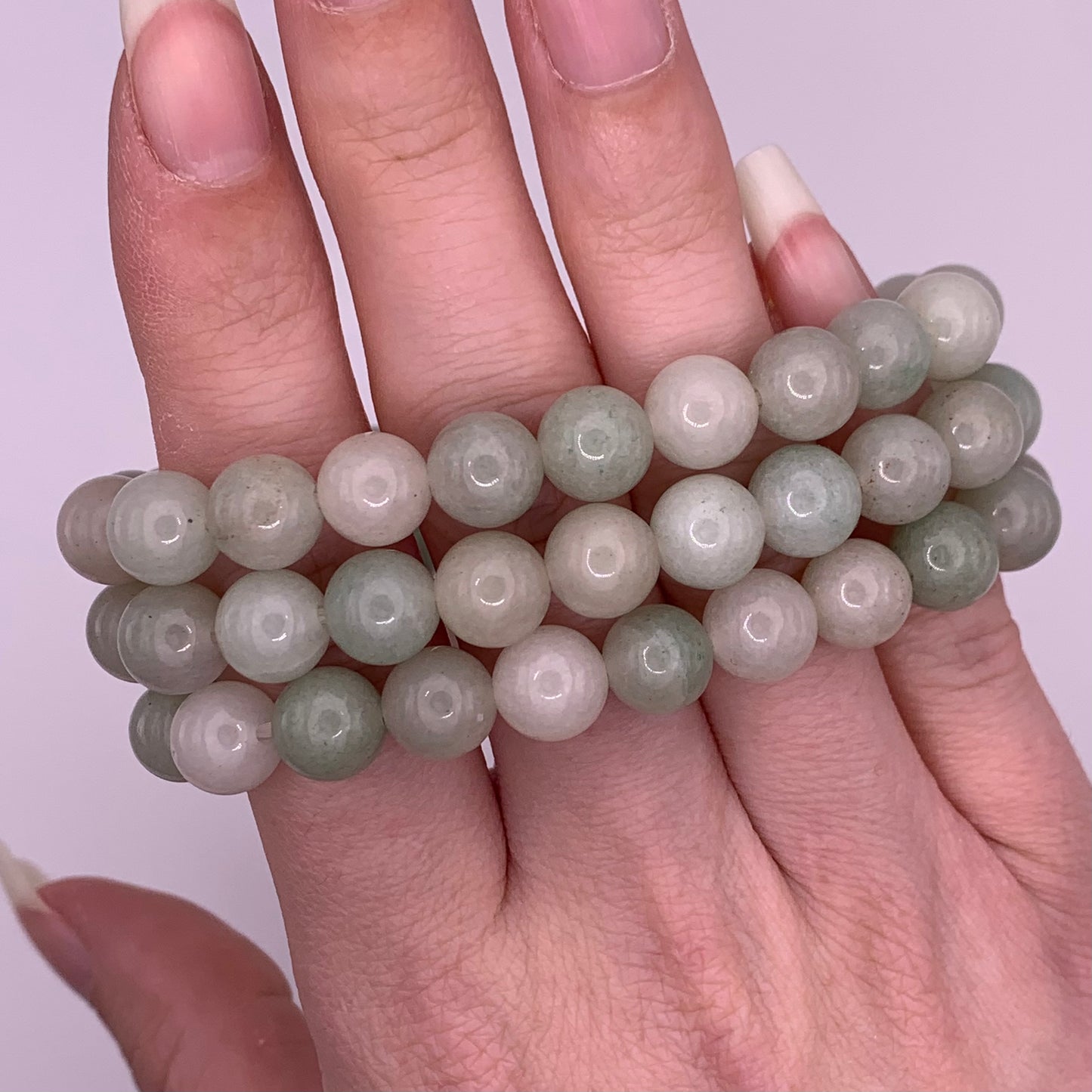 8mm African Jade Bead Bracelet