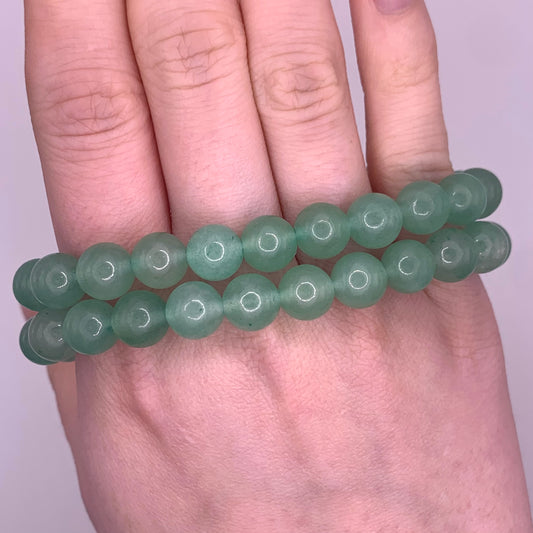 8mm Green Aventurine Bead Bracelet