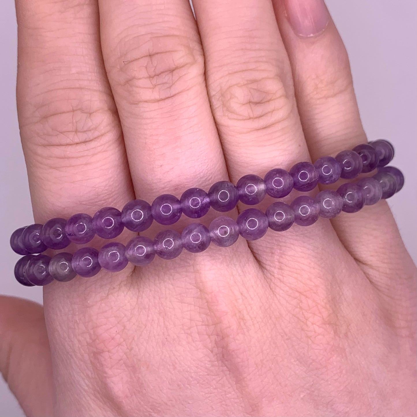 5mm Amethyst Bead Bracelet