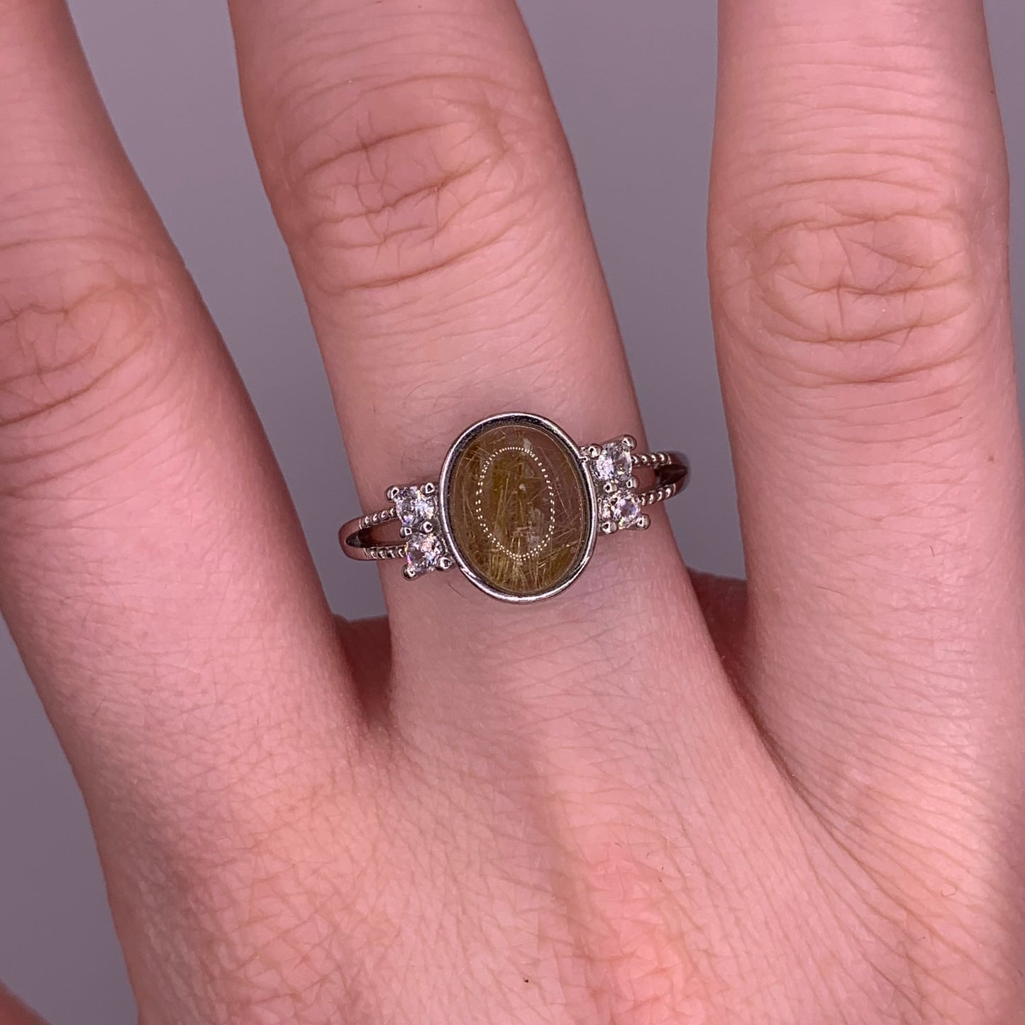 Golden Rutile Ring