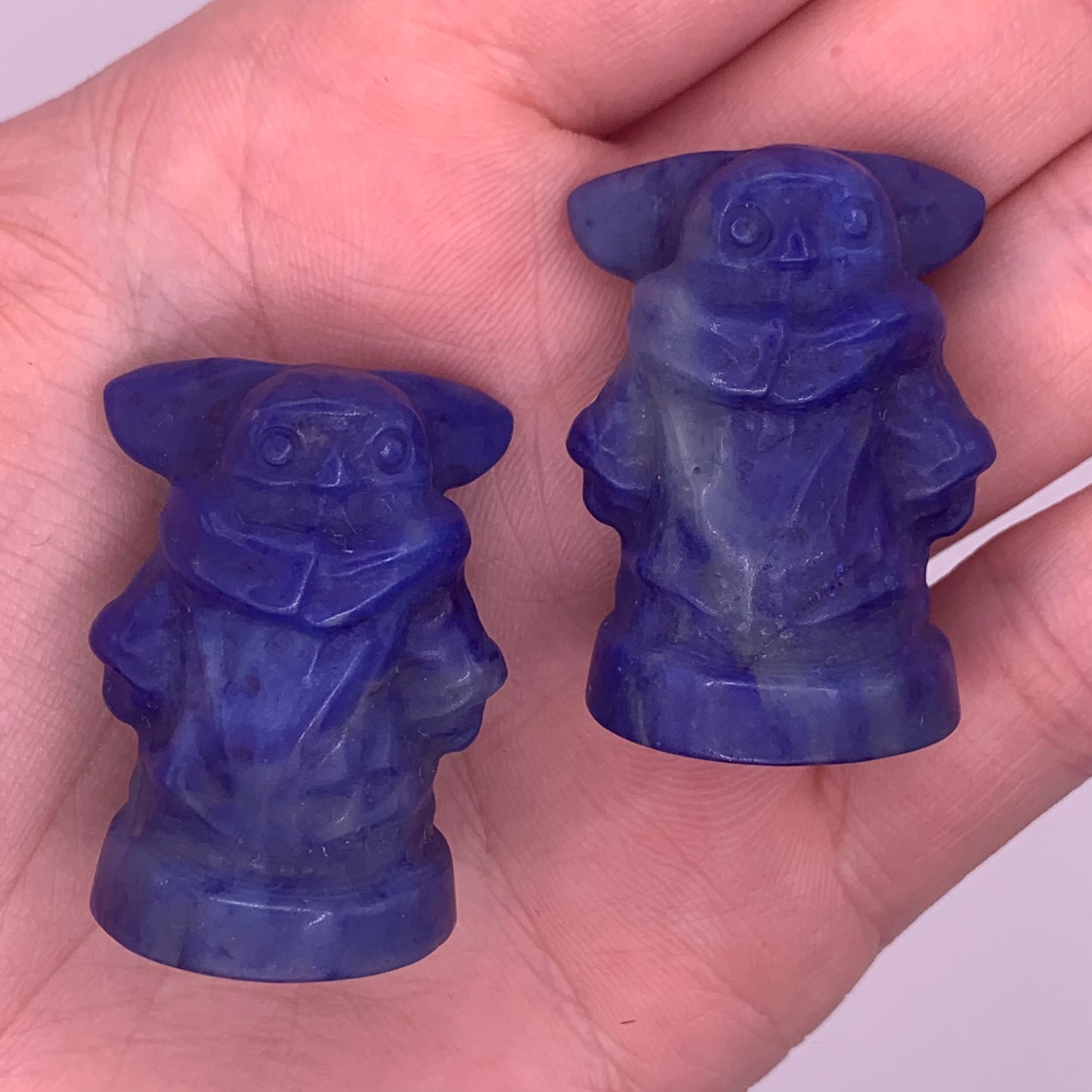 Blue Aventurine Baby Yoda Mini Carving